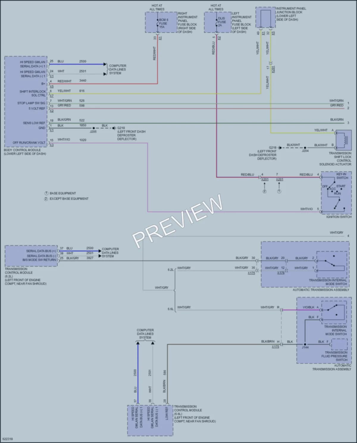 2018 GMC 2500HDSierra Shift Interlock wiring diagram preview