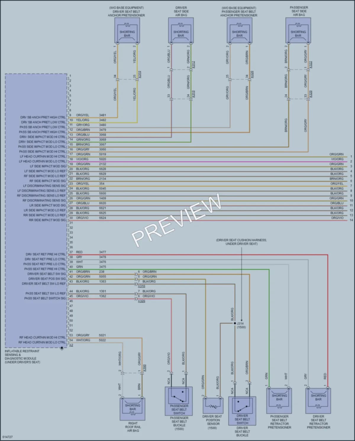 2018 GMC 2500HDSierra Supplemental Restraints wiring diagram preview