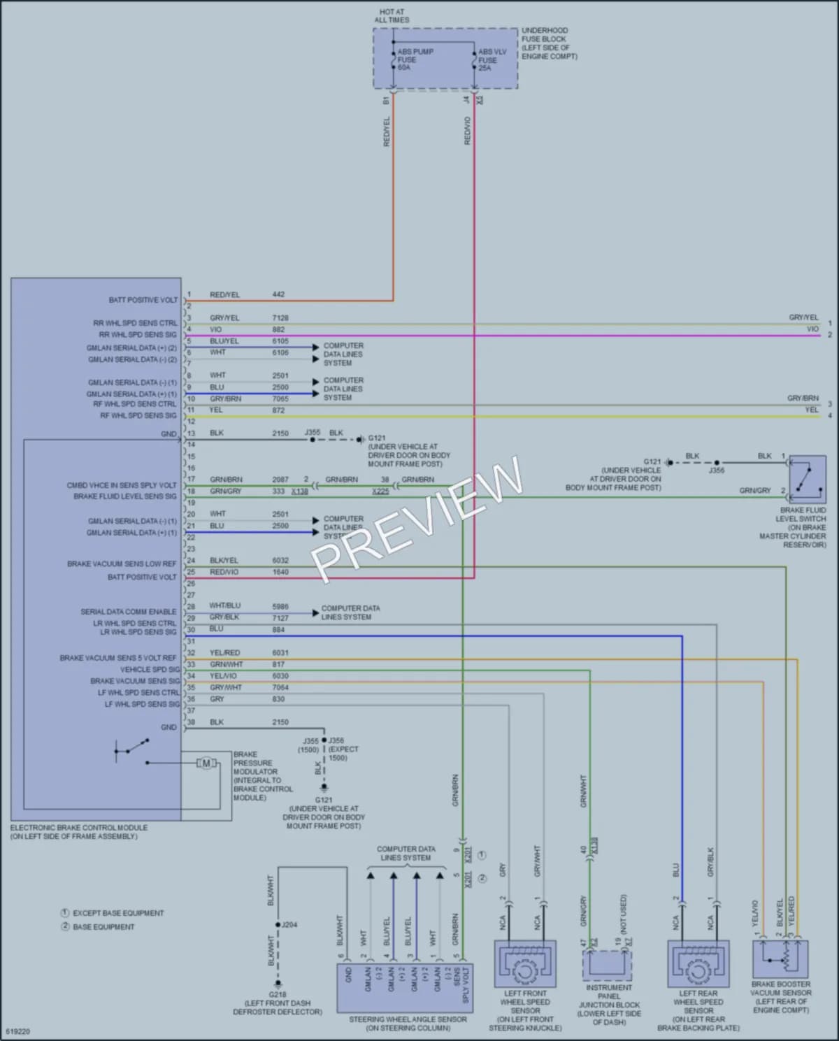 2018 GMC 2500HDSierraDenali Anti Lock Brakes wiring diagram preview