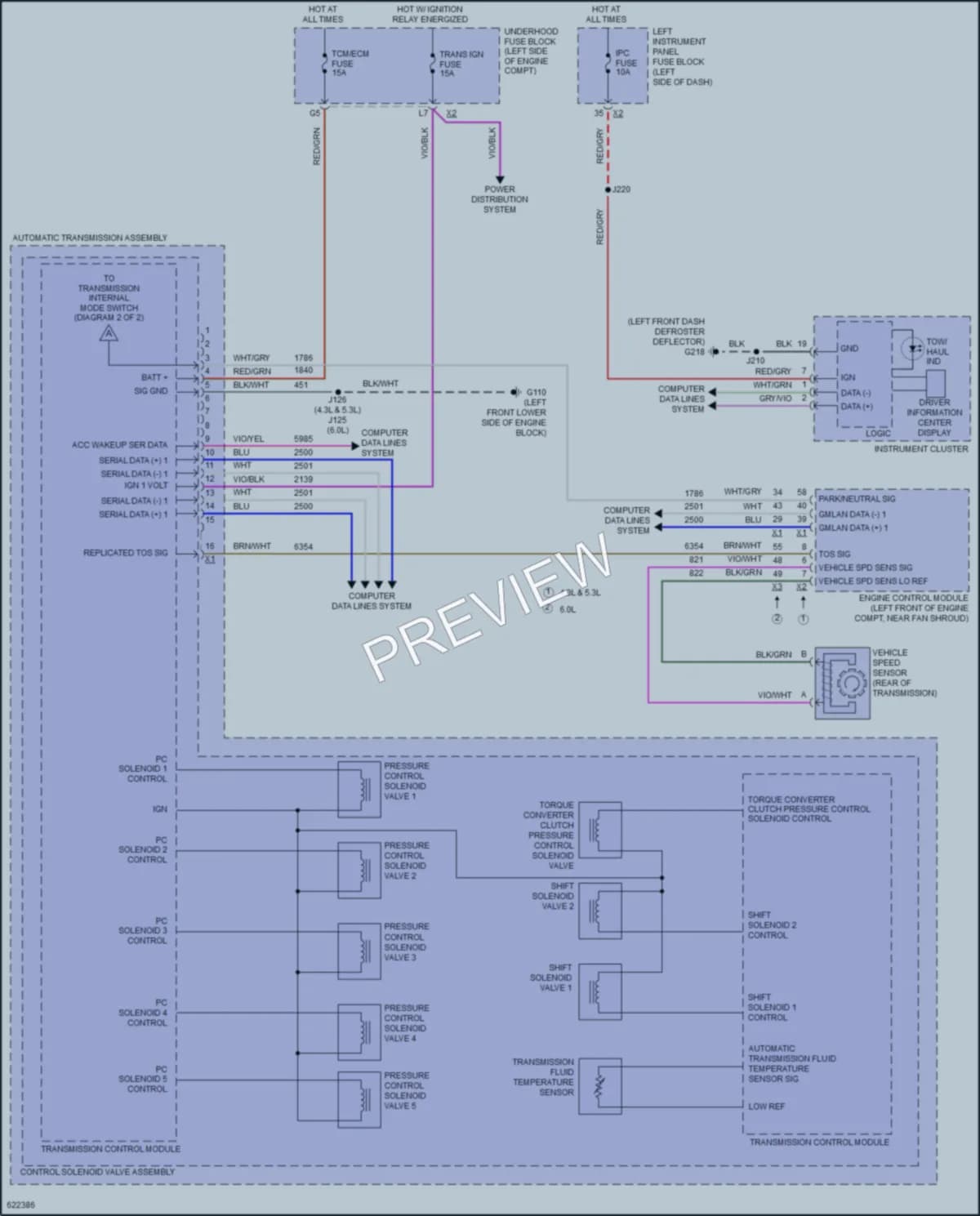2018 GMC 2500HDSierraDenali Transmission wiring diagram preview