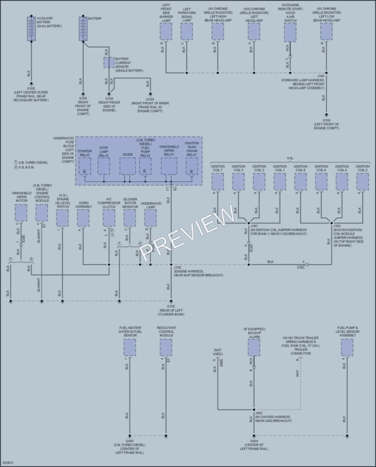 2018 GMC 2500Savana Ground Distribution wiring diagram preview