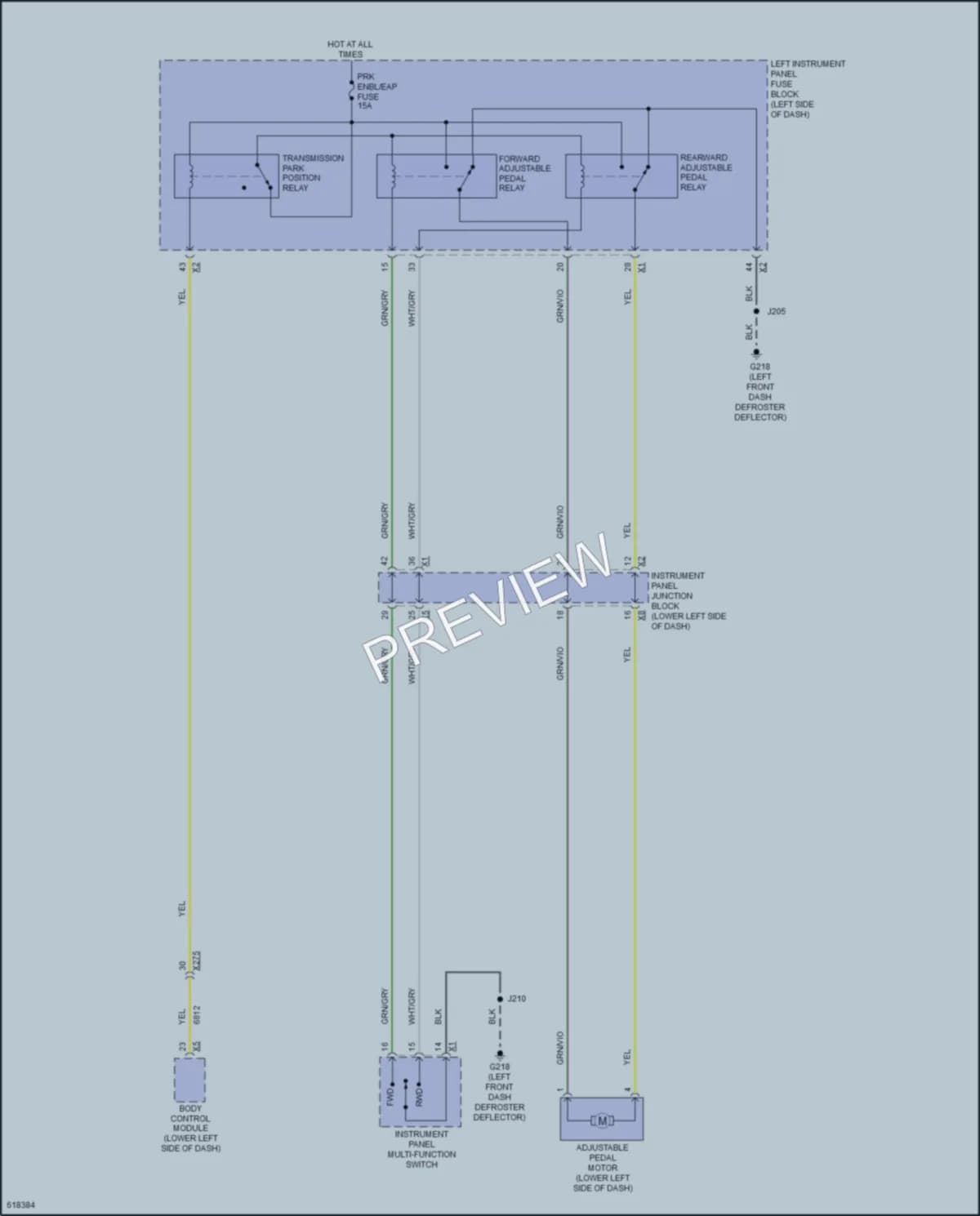2018 GMC 3500HDSierra Power Seats wiring diagram preview