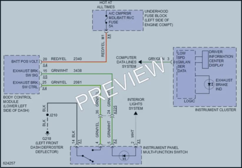 2018 GMC 3500HDSierraDenali Electronic Muffler wiring diagram preview