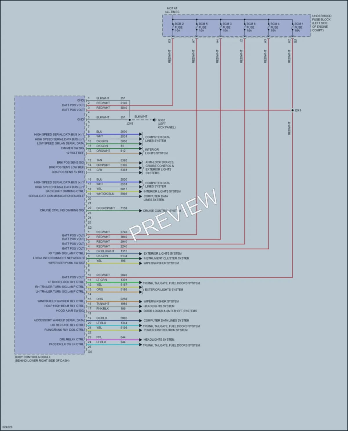 2018 GMC 3500Savana Body Control Modules wiring diagram preview