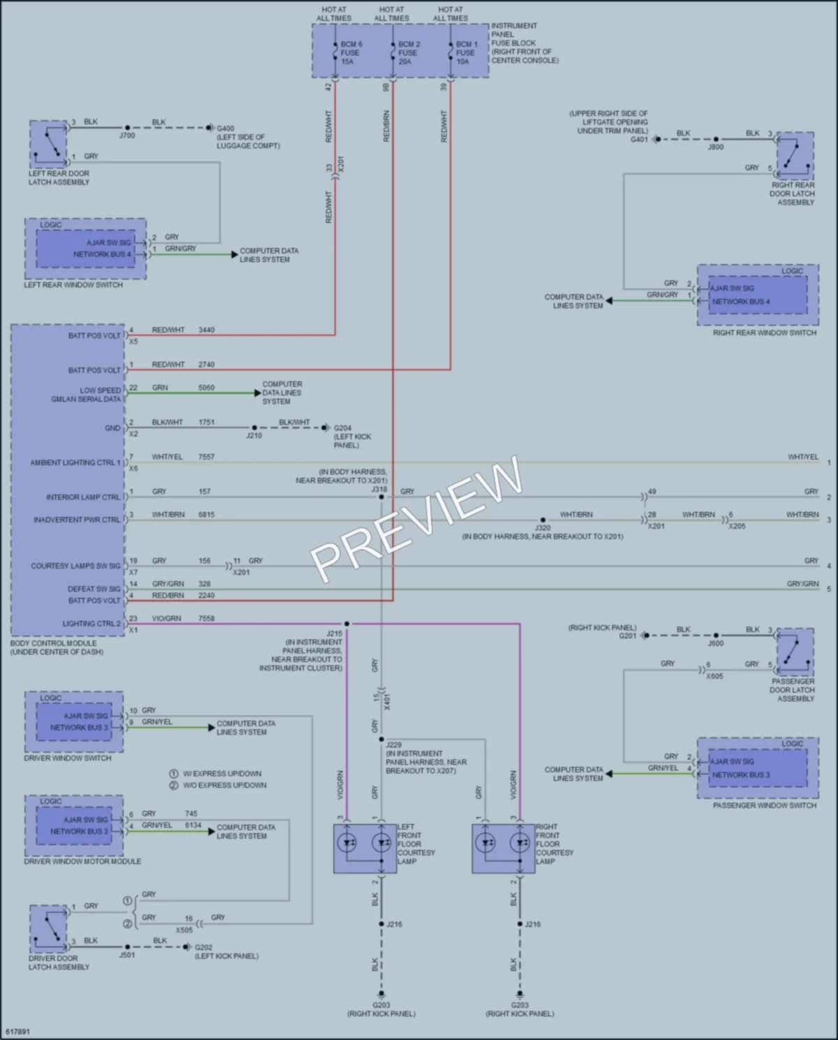 2018 GMC Acadia Interior Lights wiring diagram preview