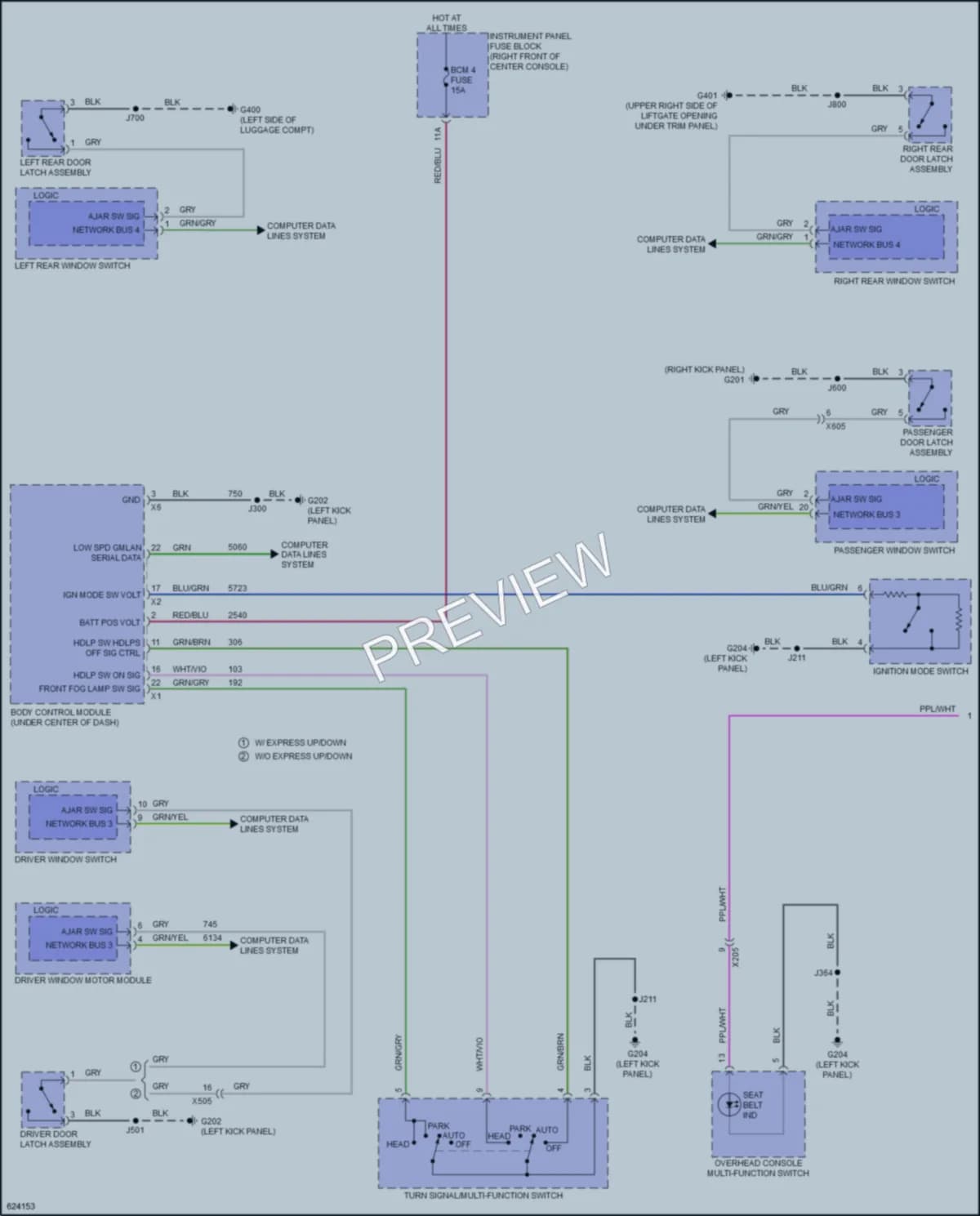 2018 GMC Acadia Warning Systems wiring diagram preview
