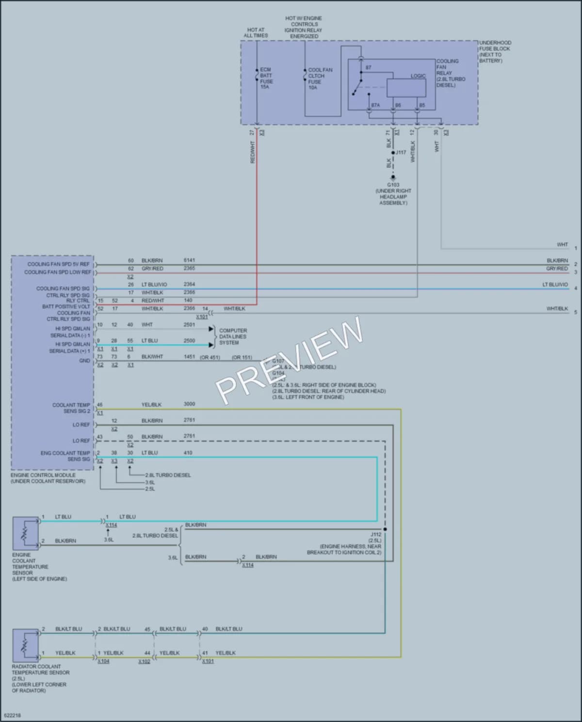 2018 GMC Canyon Cooling Fan wiring diagram preview