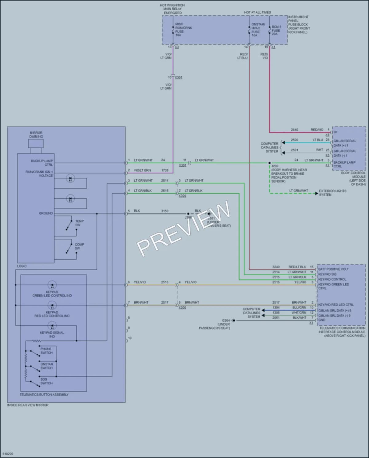 2018 GMC CanyonDenali Power Mirrors wiring diagram preview