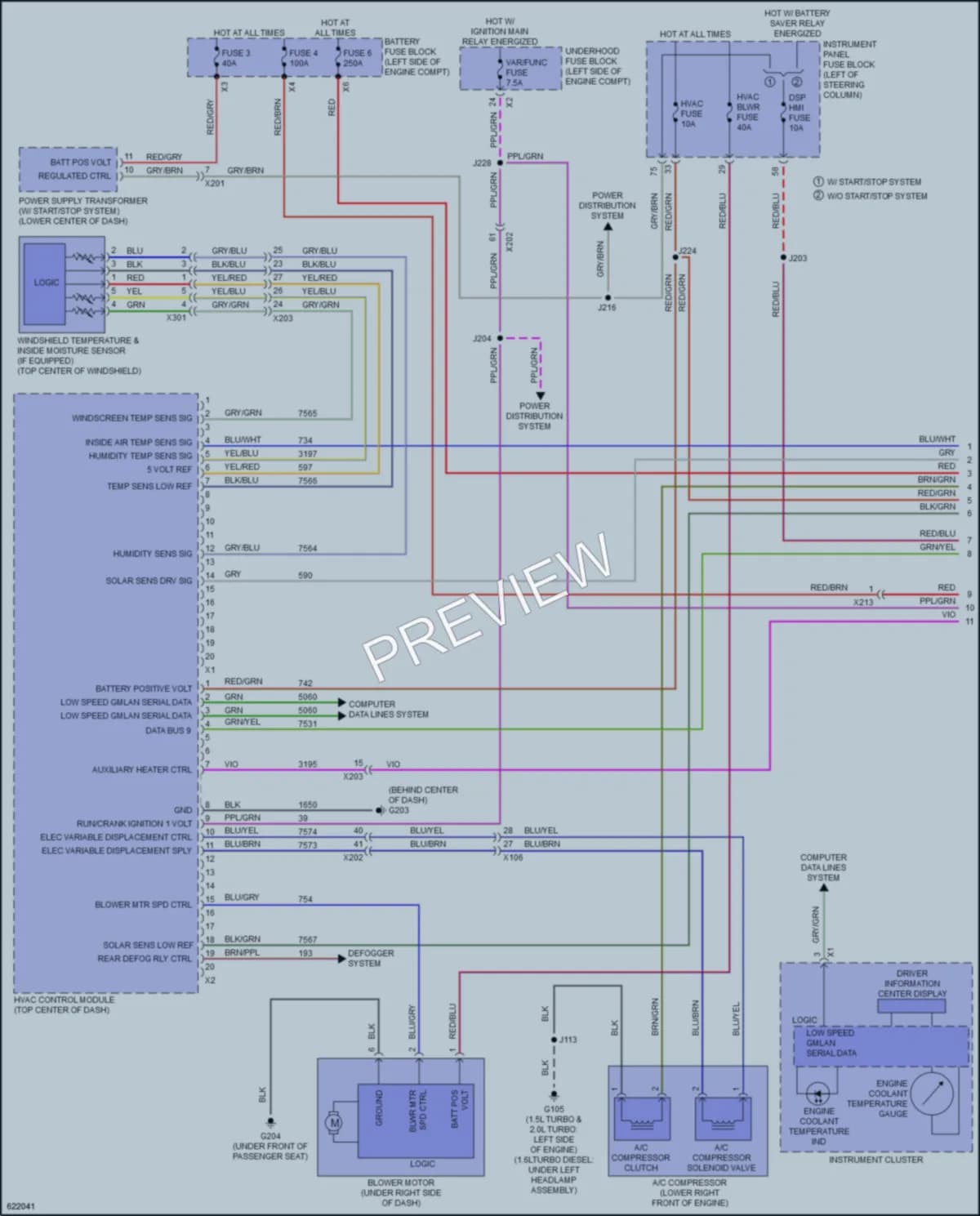 2018 GMC Terrain Air Conditioning wiring diagram preview