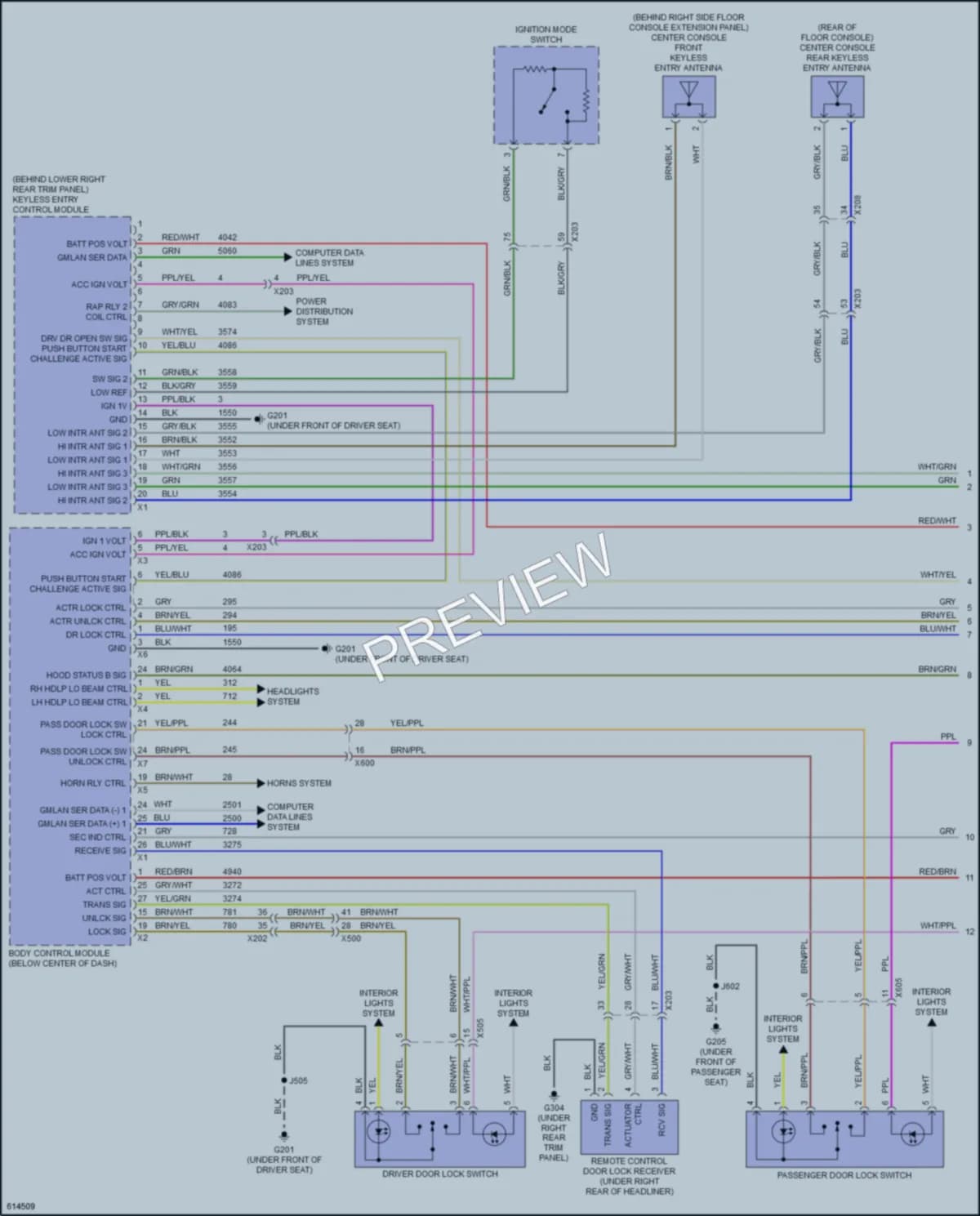 2018 GMC Terrain Power Door Locks wiring diagram preview
