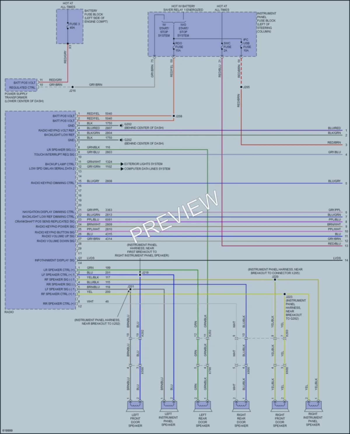 2018 GMC Terrain Radio wiring diagram preview