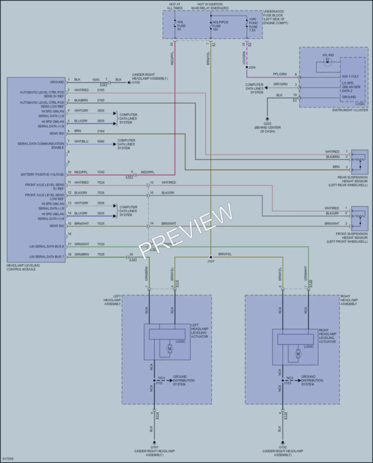2018 GMC TerrainDenali Headlights wiring diagram preview