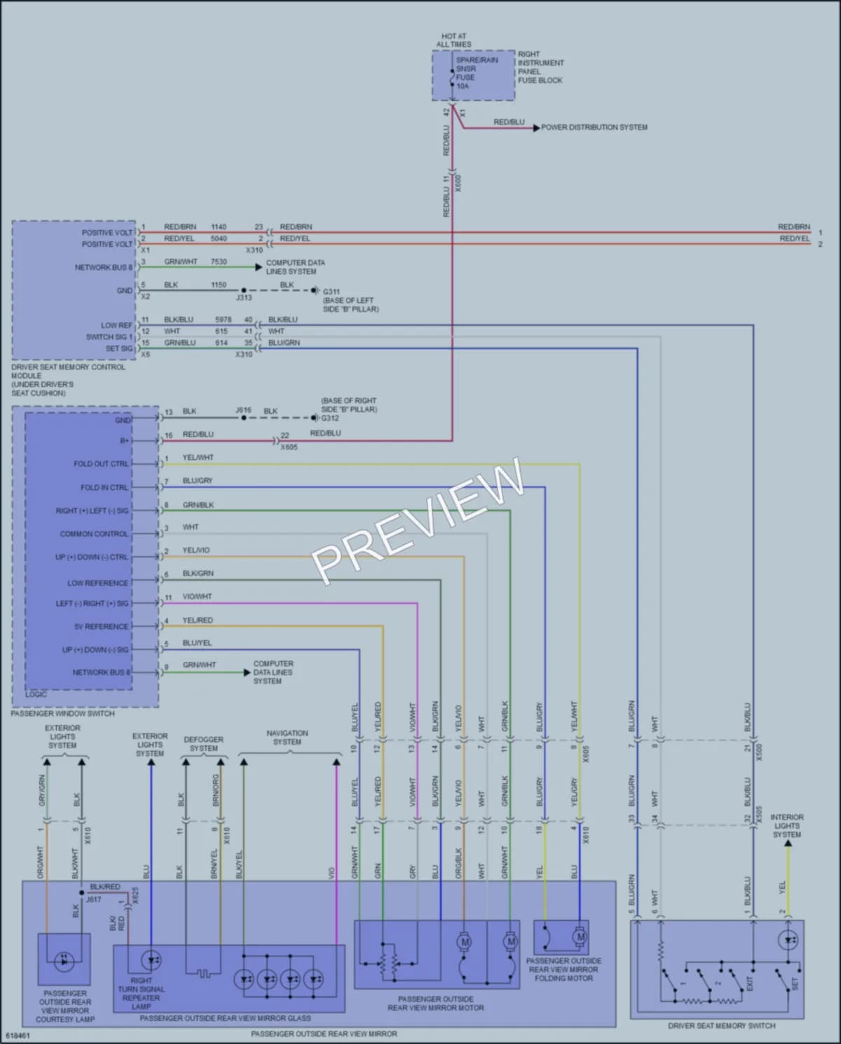 2018 GMC Yukon Memory Systems wiring diagram preview