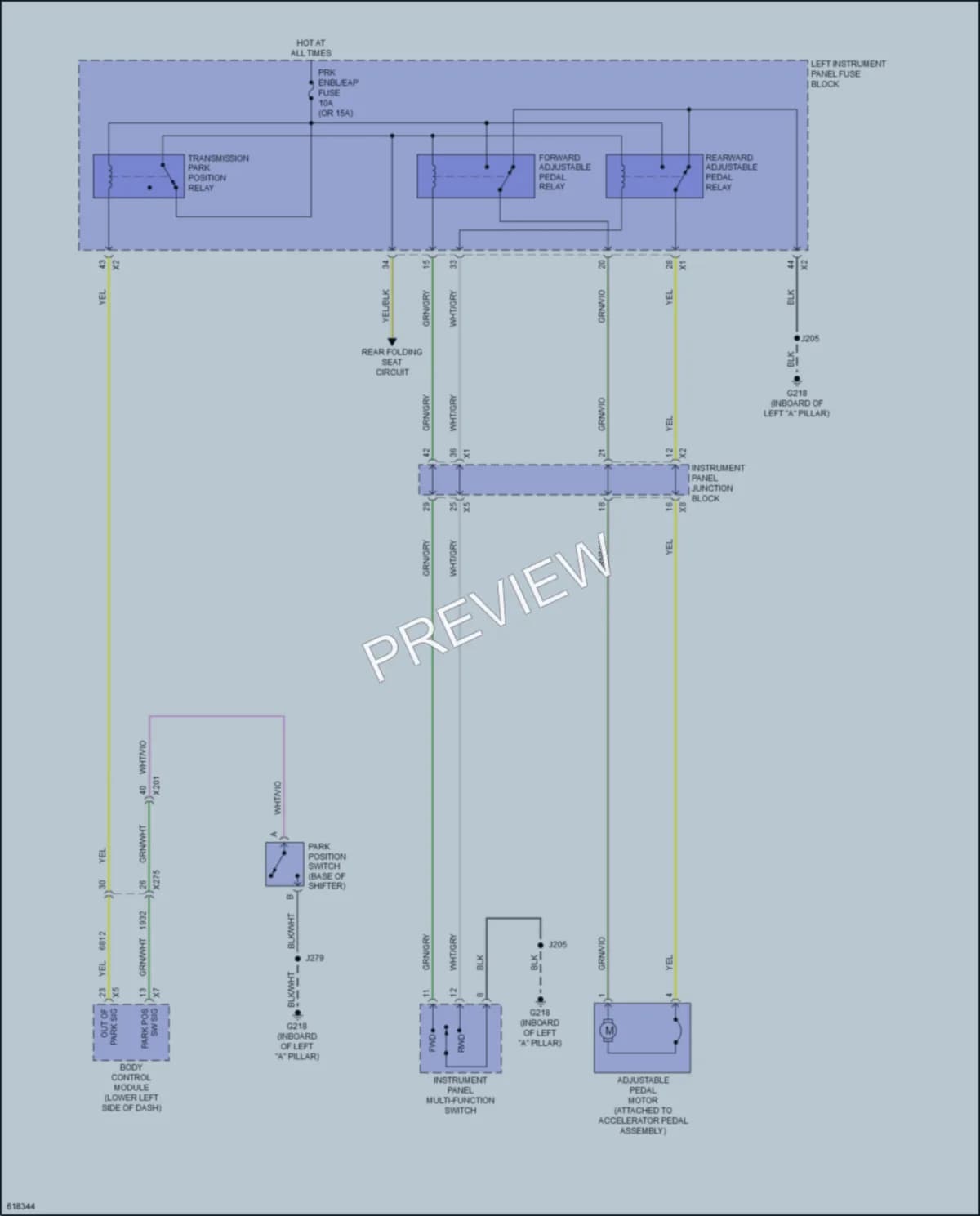 2018 GMC Yukon Power Seats wiring diagram preview