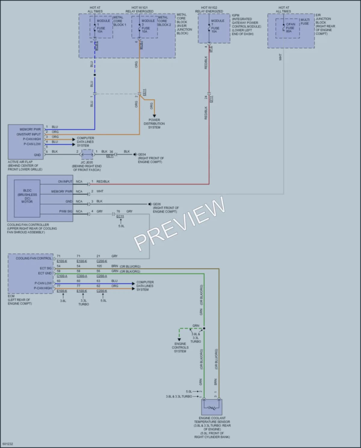 2018 Genesis G80 Cooling Fan wiring diagram preview