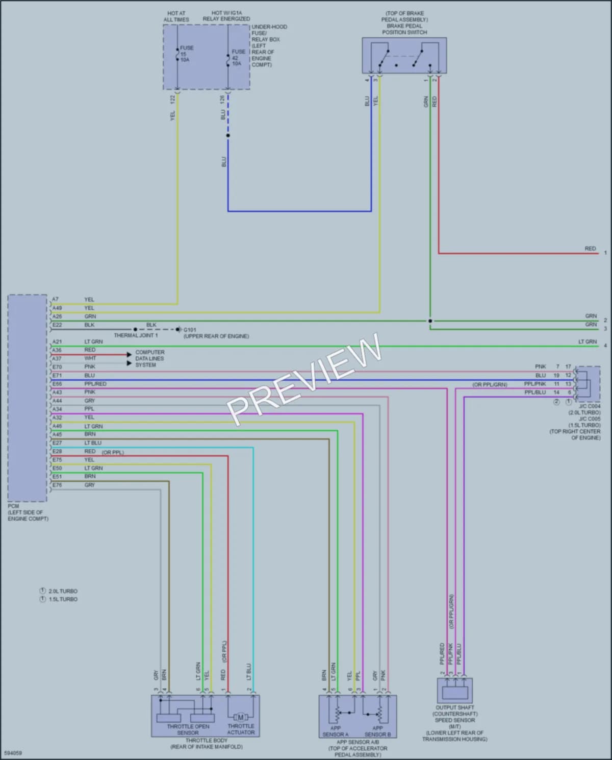 2018 Honda Accord Cruise Control wiring diagram preview