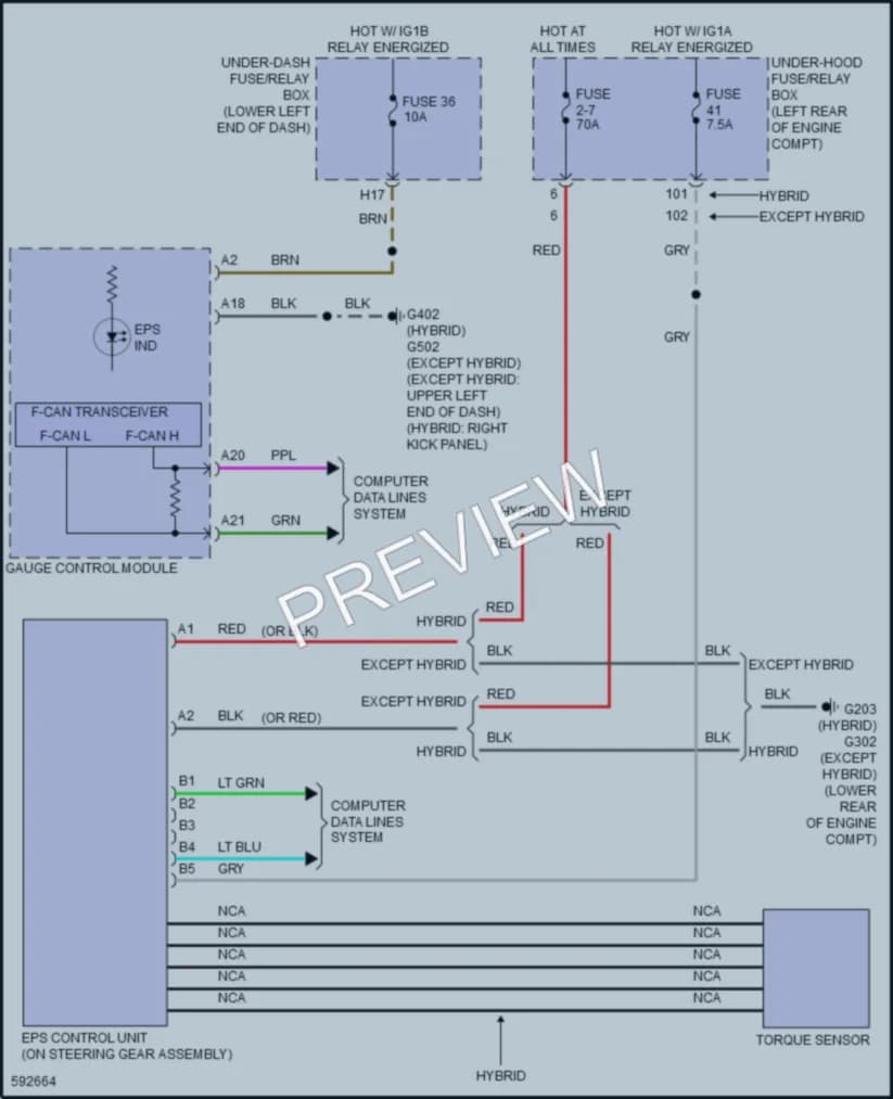 2018 Honda Accord Electronic Power Steering wiring diagram preview