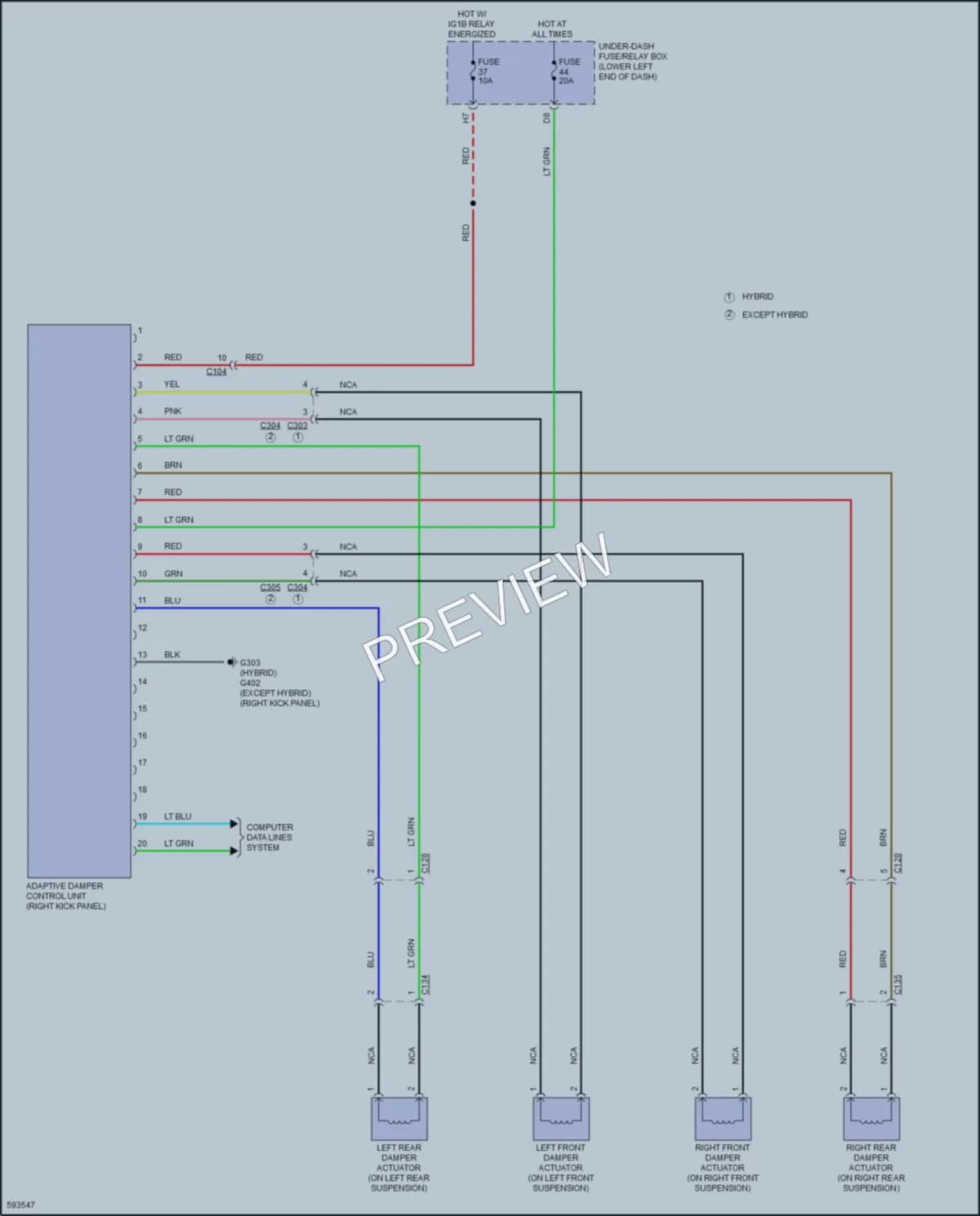 2018 Honda Accord Electronic Suspension wiring diagram preview