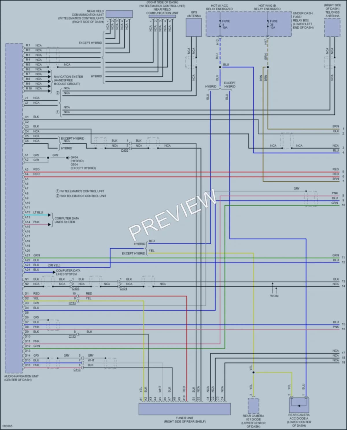 2018 Honda Accord Radio wiring diagram preview