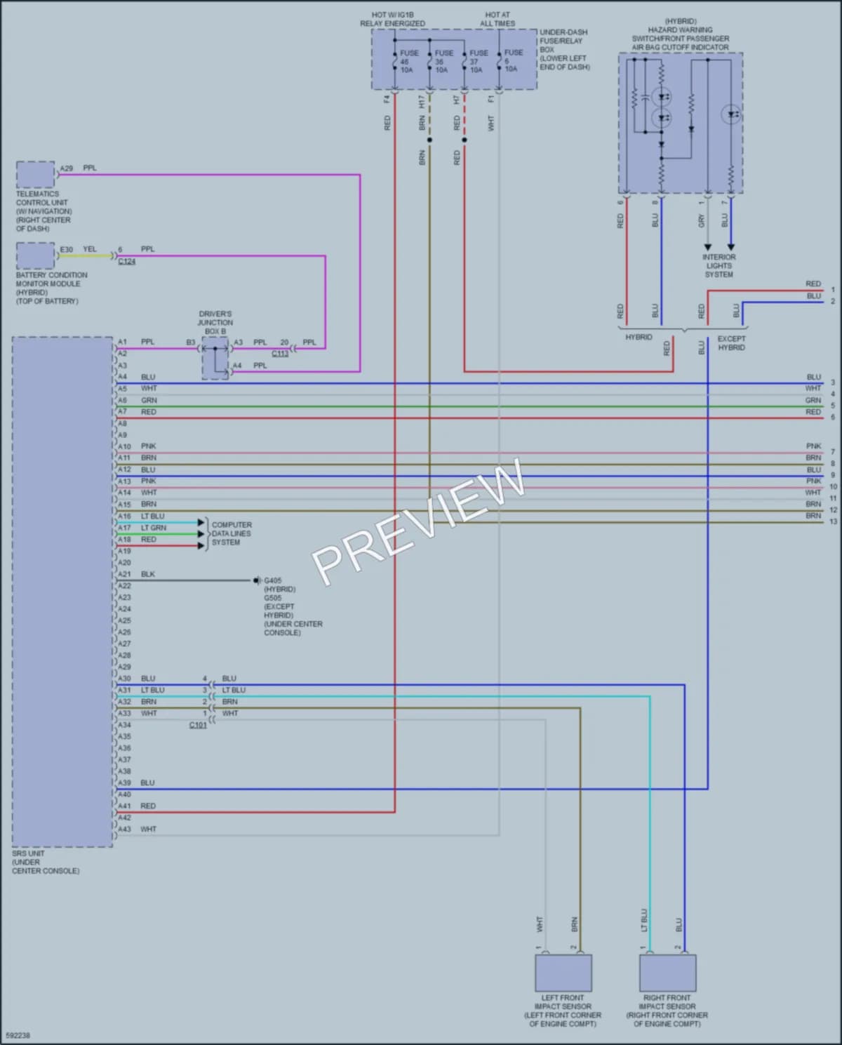 2018 Honda Accord Supplemental Restraints wiring diagram preview