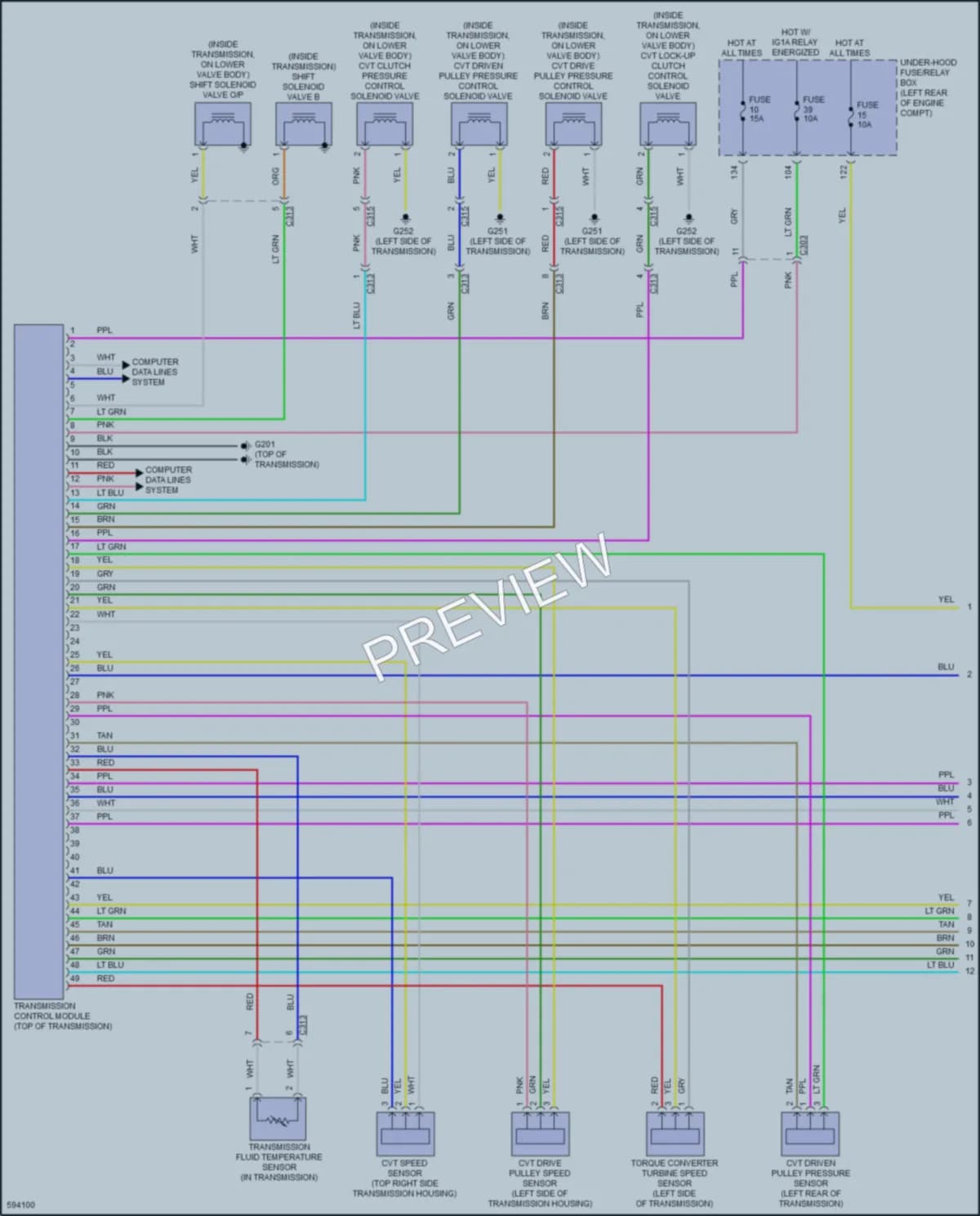 2018 Honda Accord Transmission wiring diagram preview