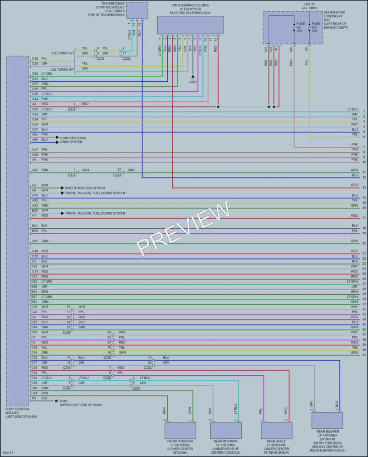 2018 Honda AccordHybrid Power Door Locks wiring diagram preview