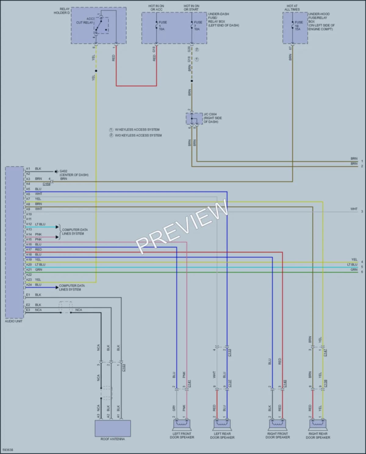 2018 Honda CRV Radio wiring diagram preview