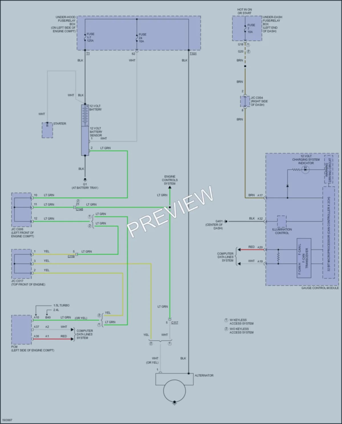 2018 Honda CRV Starting Charging wiring diagram preview