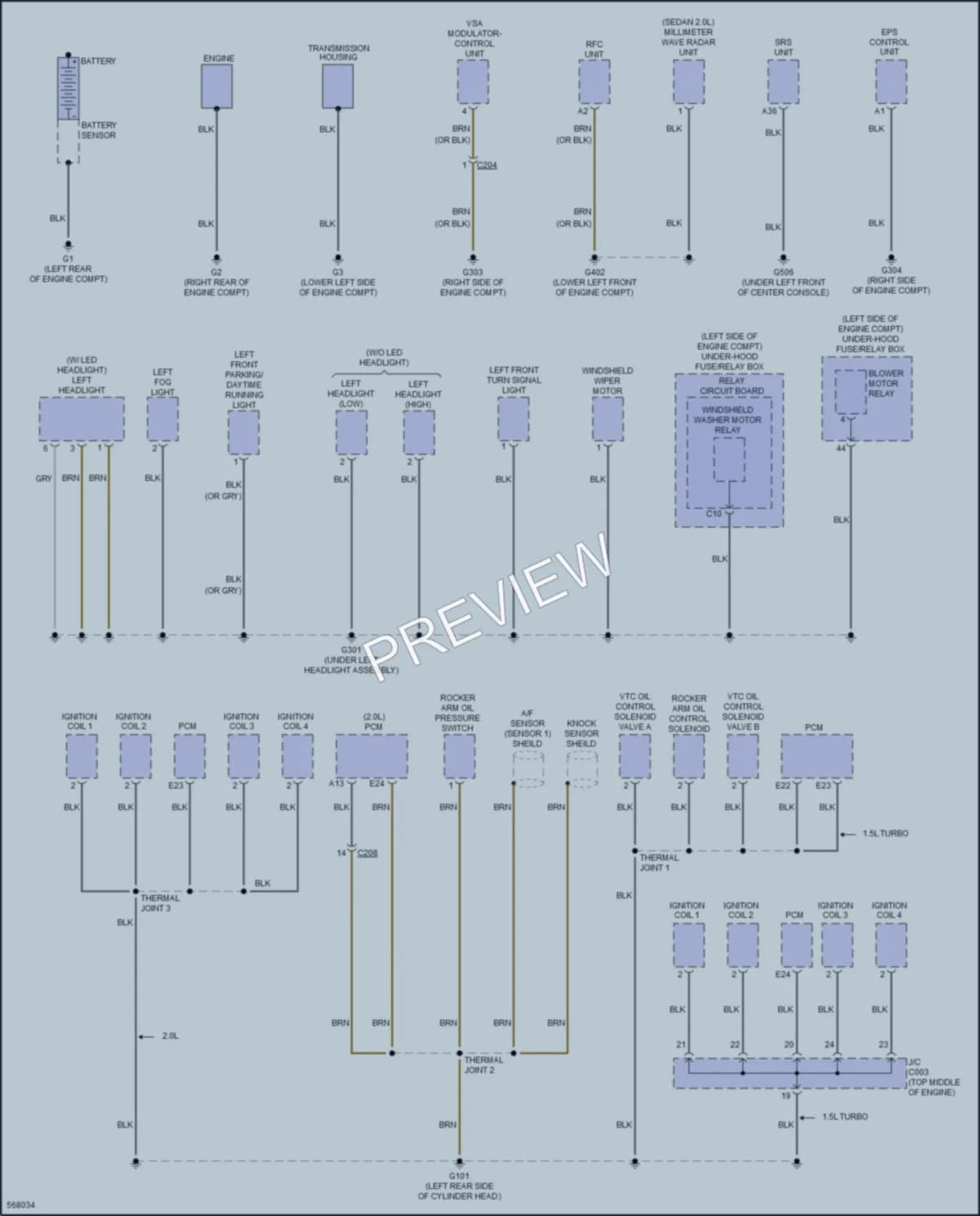 2018 Honda Civic Ground Distribution wiring diagram preview