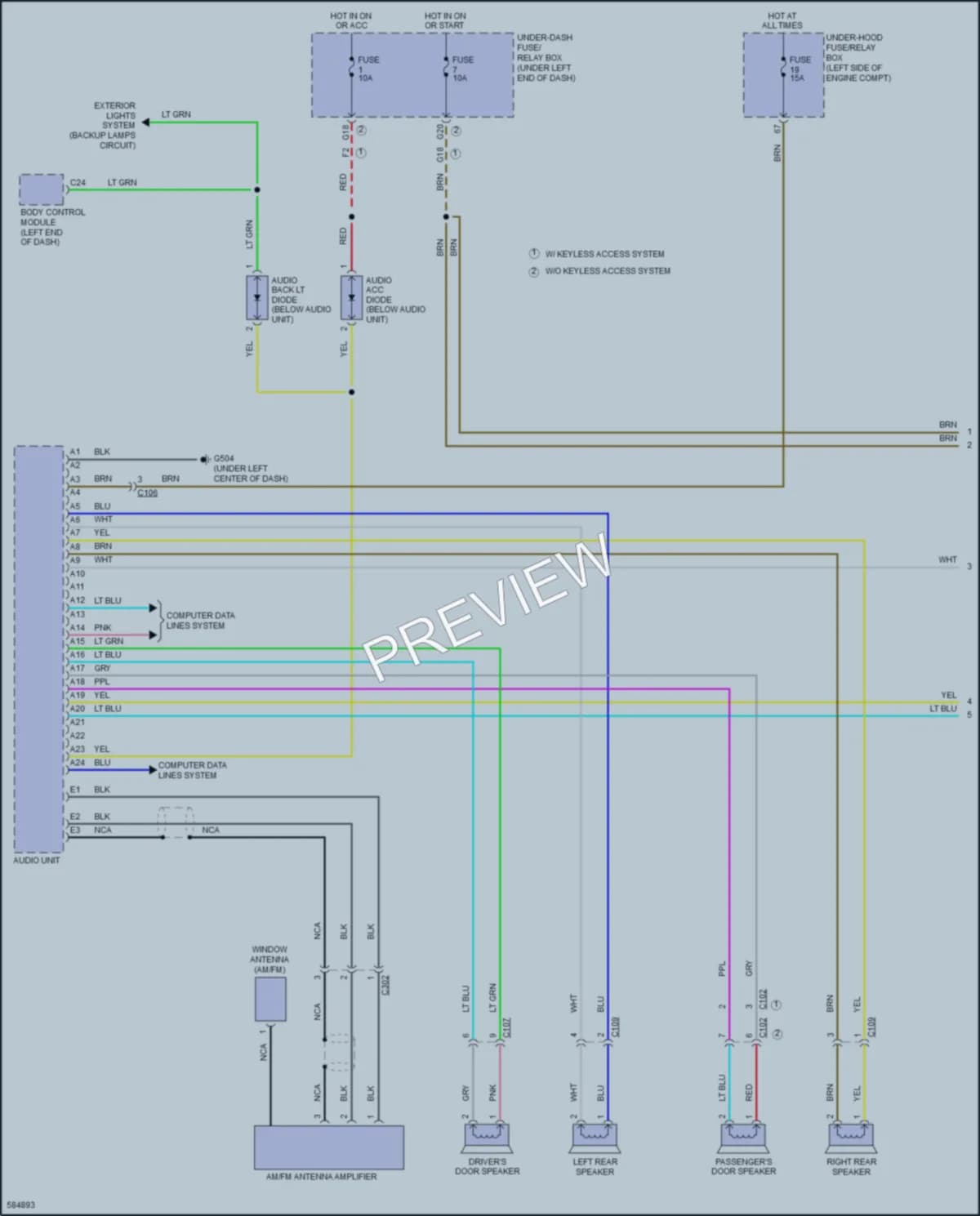 2018 Honda Civic Radio wiring diagram preview