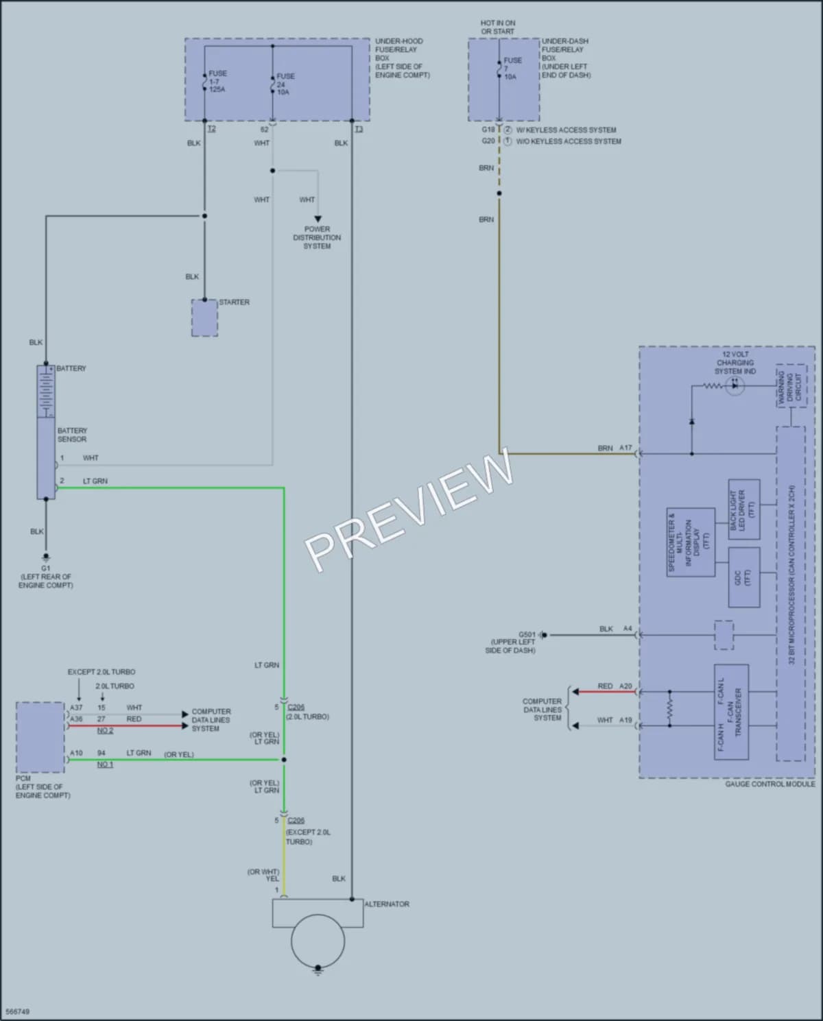 2018 Honda Civic Starting Charging wiring diagram preview