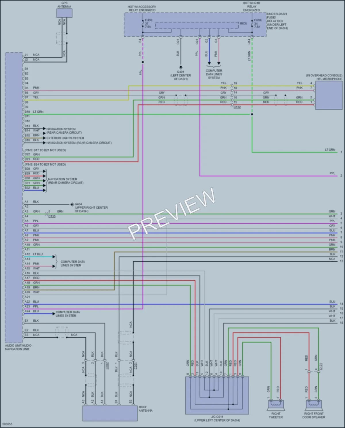 2018 Honda Fit Radio wiring diagram preview