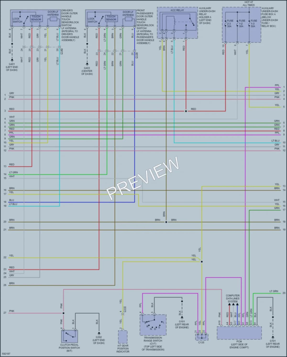 2018 Honda HRV Anti Theft wiring diagram preview