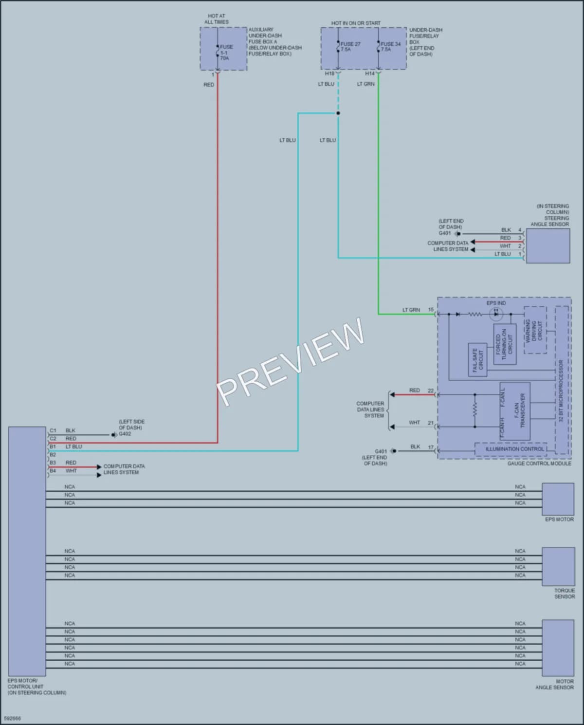 2018 Honda HRV Electronic Power Steering wiring diagram preview