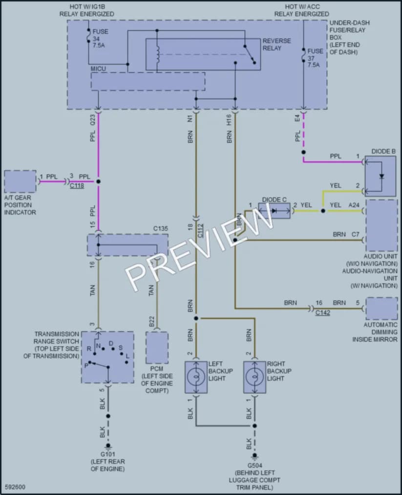 2018 Honda HRV Exterior Lights wiring diagram preview