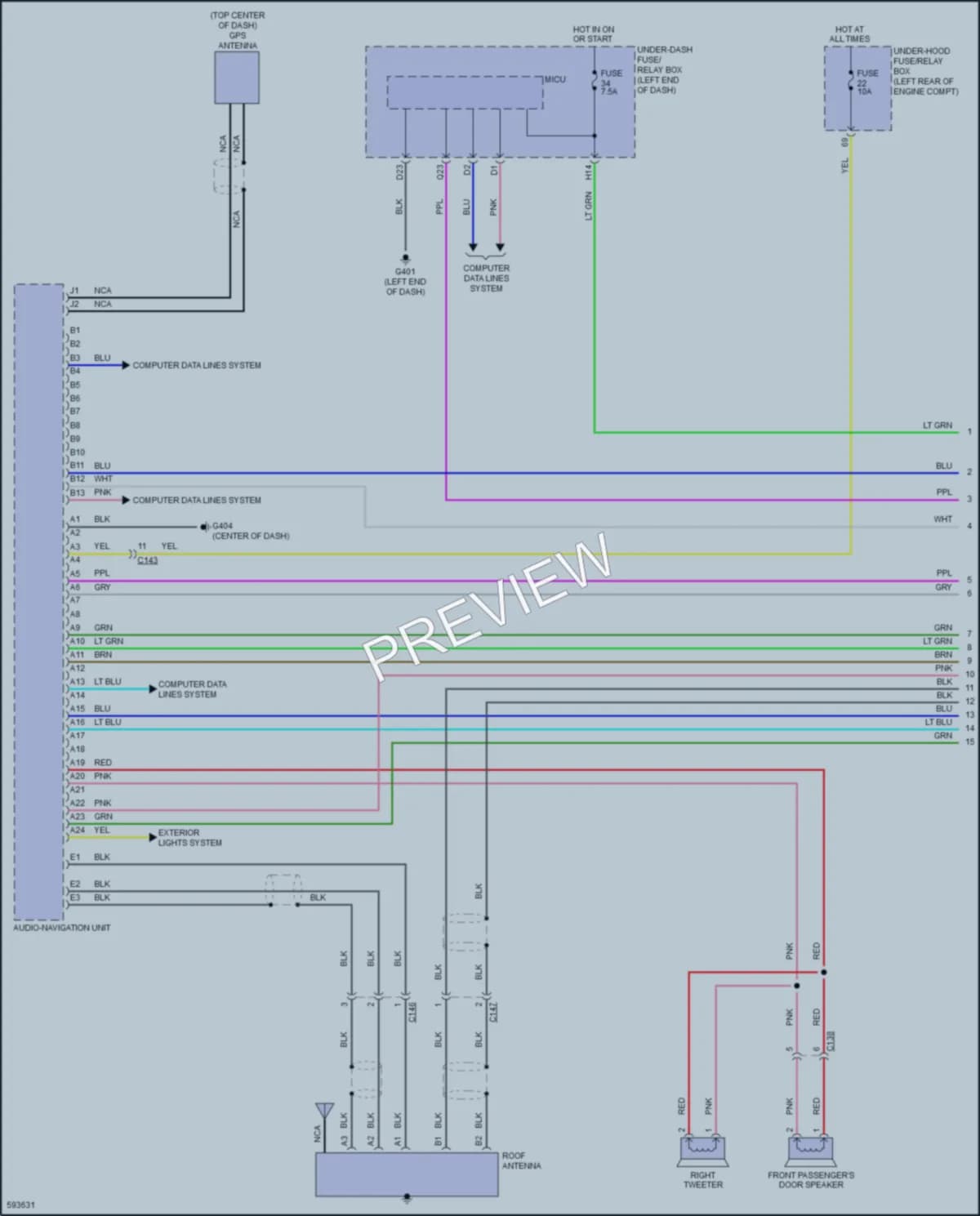 2018 Honda HRV Radio wiring diagram preview