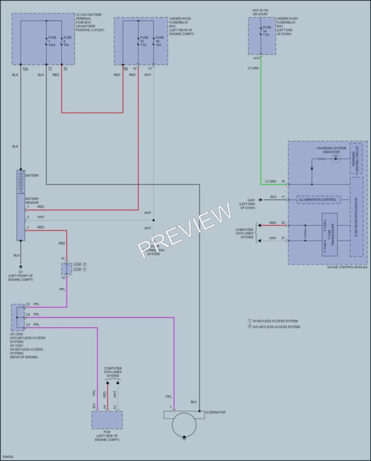 2018 Honda HRV Starting Charging wiring diagram preview