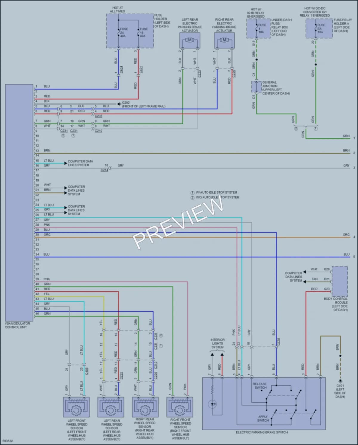 2018 Honda Odyssey Anti Lock Brakes wiring diagram preview