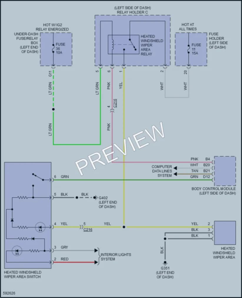 2018 Honda Odyssey Defoggers wiring diagram preview