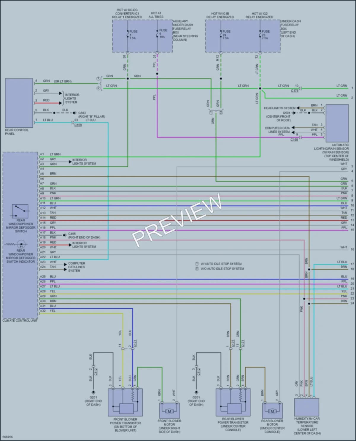 2018 Honda Pilot Air Conditioning wiring diagram preview