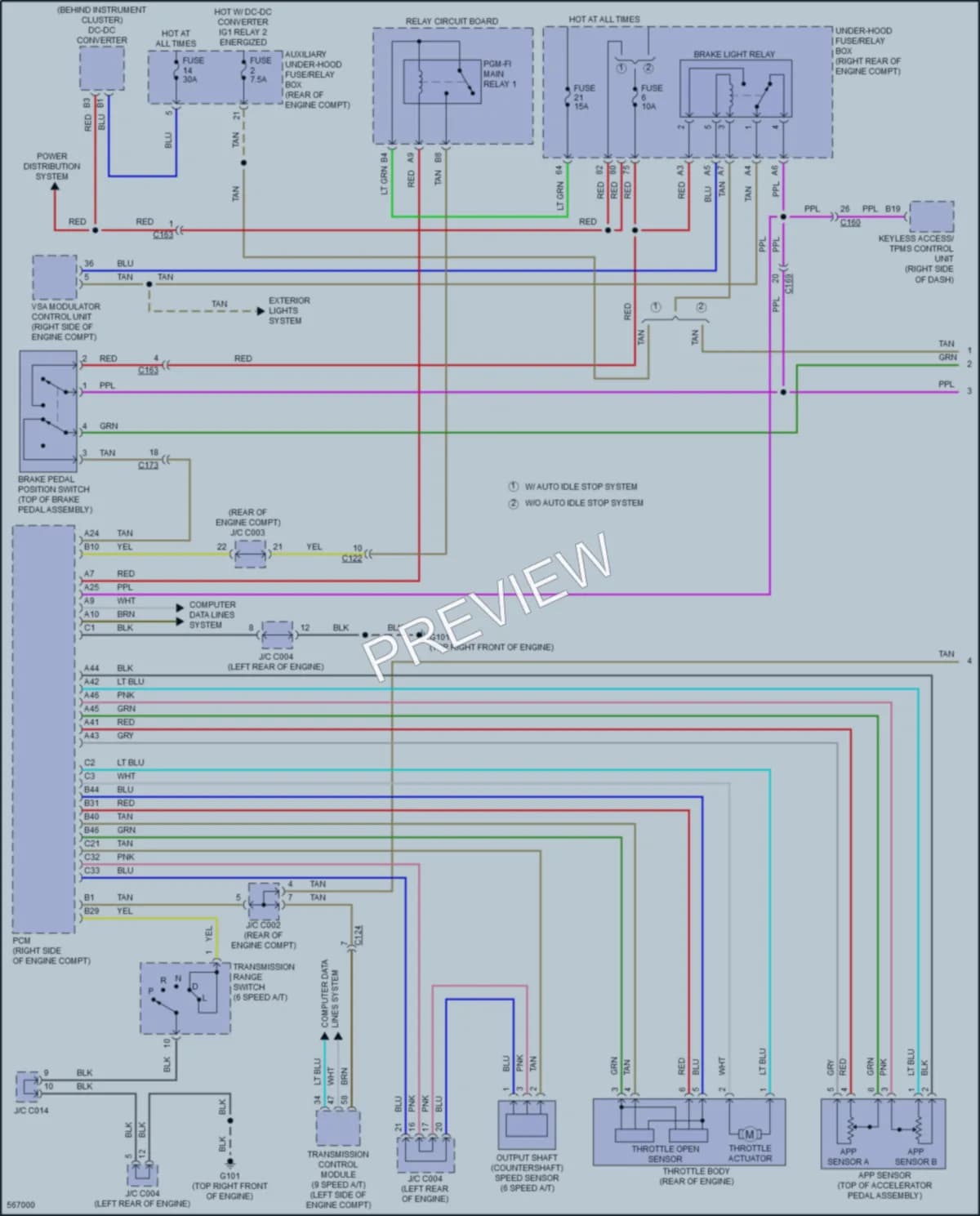 2018 Honda Pilot Cruise Control wiring diagram preview