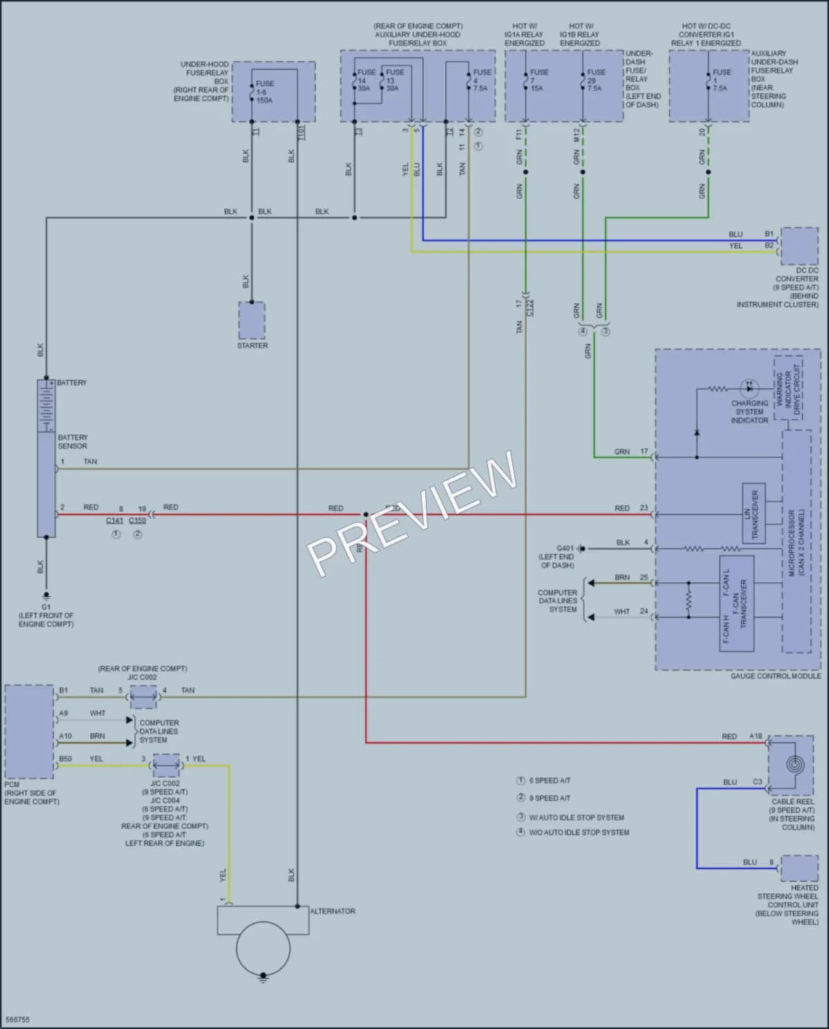 2018 Honda Pilot Starting Charging wiring diagram preview