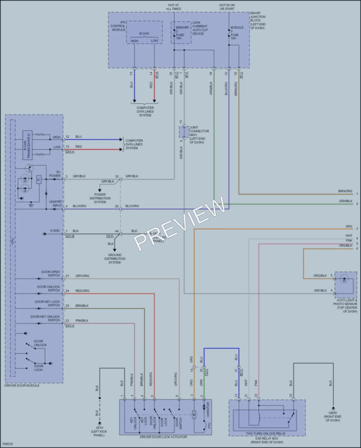 2018 Hyundai SantaFeSport Power Door Locks wiring diagram preview