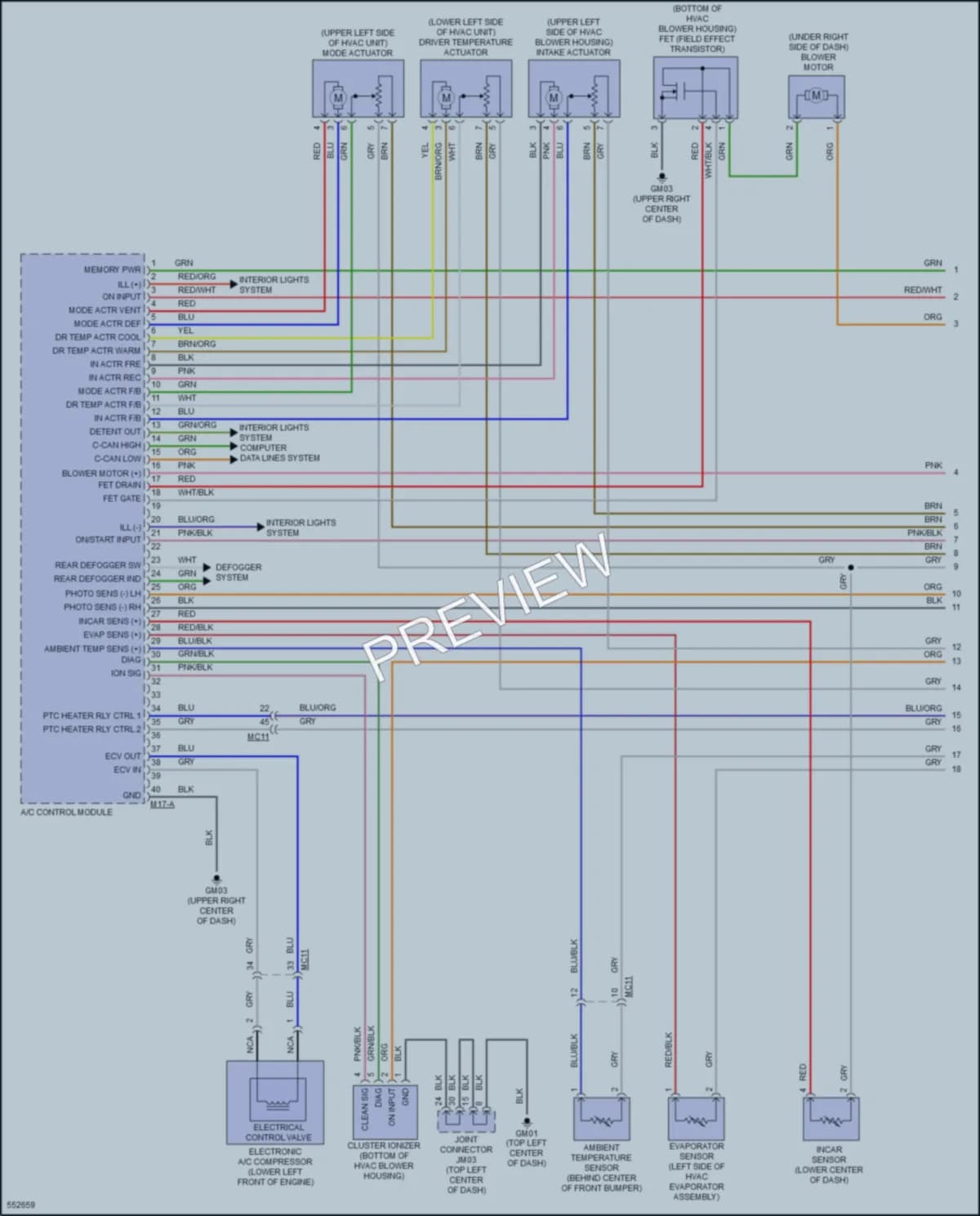 2018 Hyundai Tucson Air Conditioning wiring diagram preview