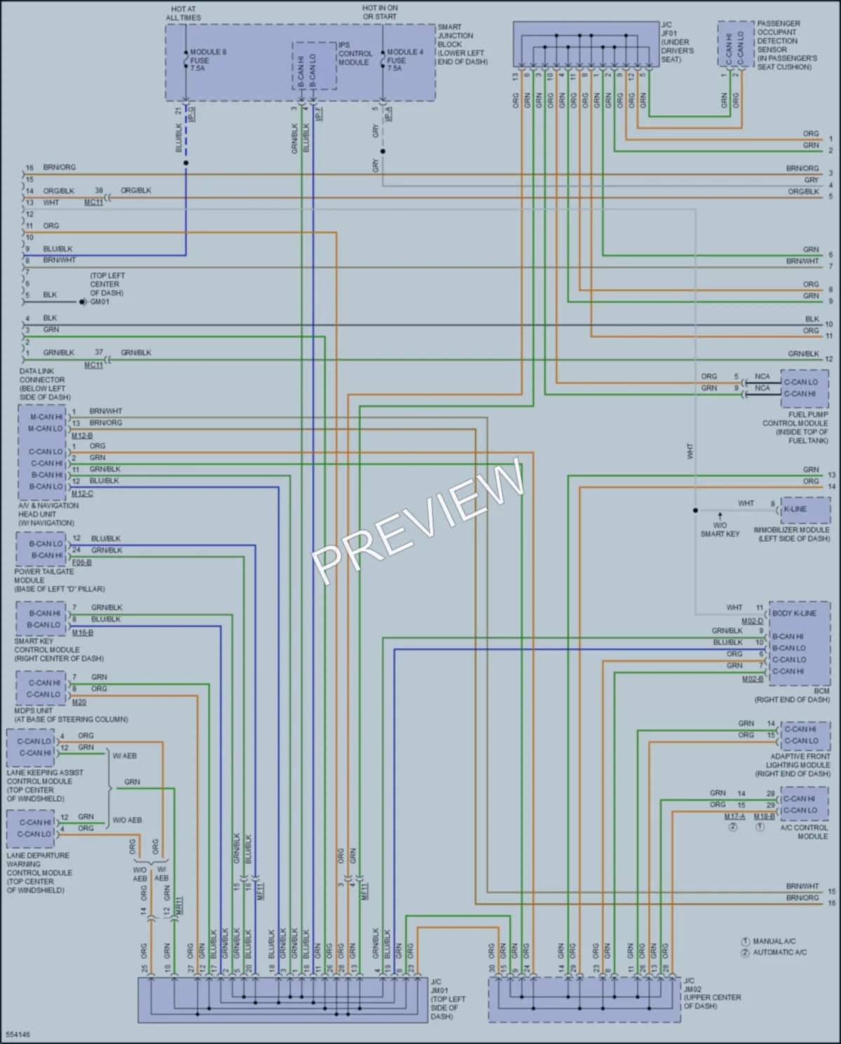 2018 Hyundai Tucson Computer Data Lines wiring diagram preview