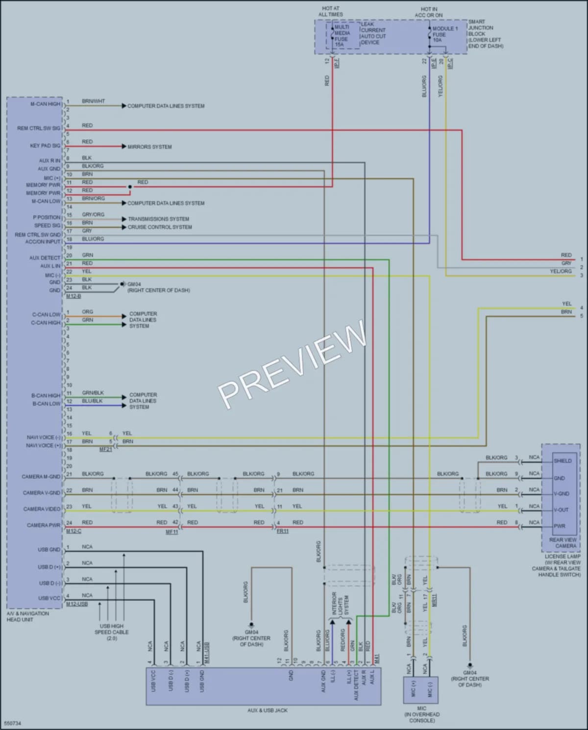 2018 Hyundai Tucson Radio wiring diagram preview