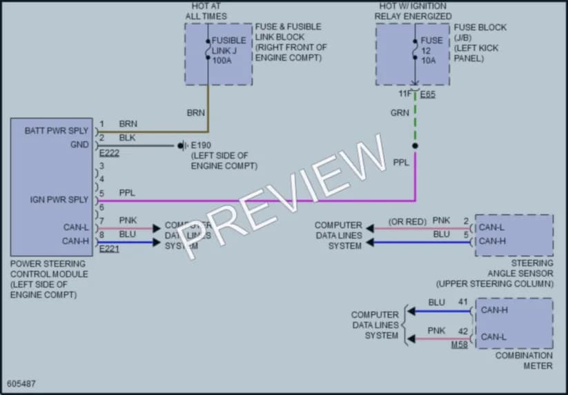 2018 Infiniti Q50 Electronic Power Steering wiring diagram preview