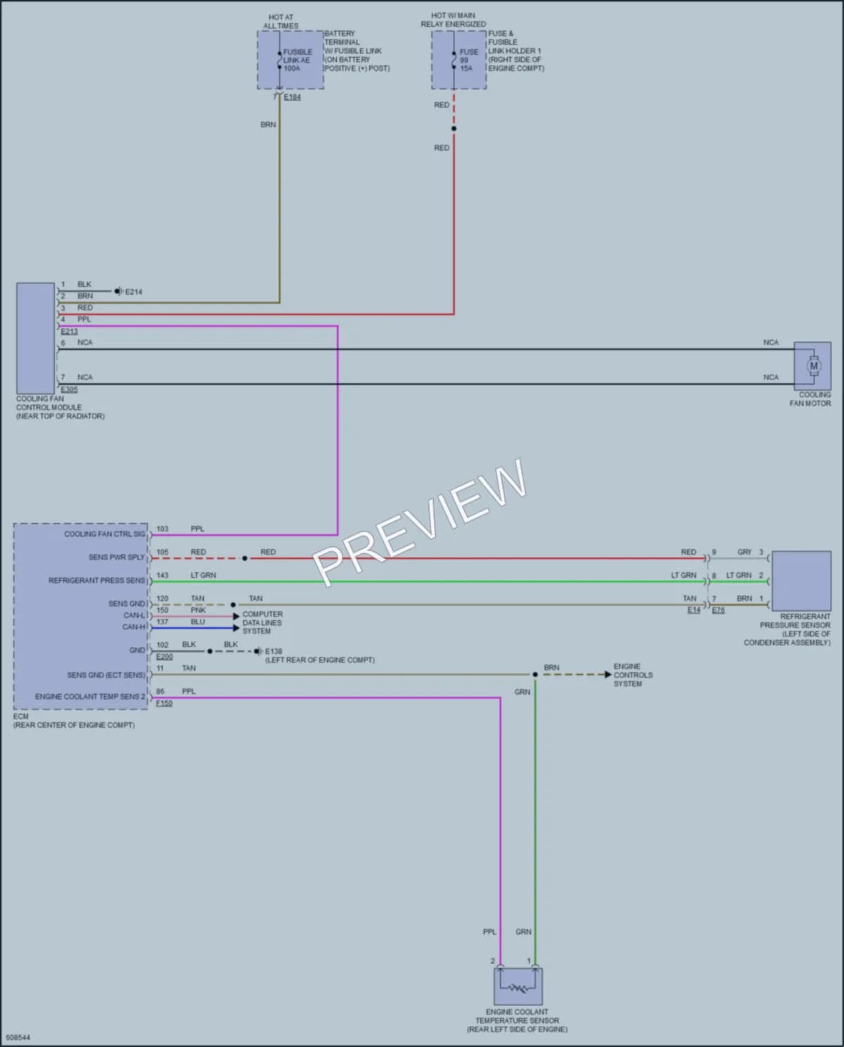 2018 Infiniti Q50Hybrid Cooling Fan wiring diagram preview