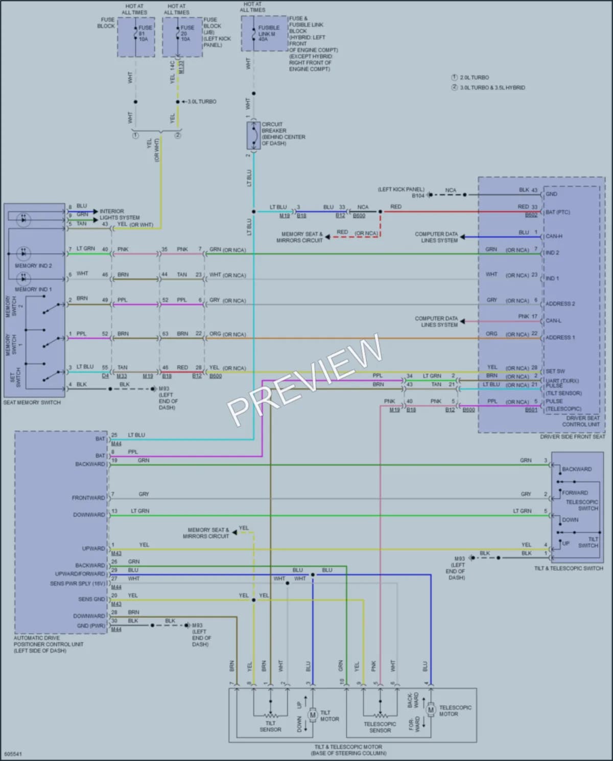 2018 Infiniti Q50Hybrid Memory Systems wiring diagram preview