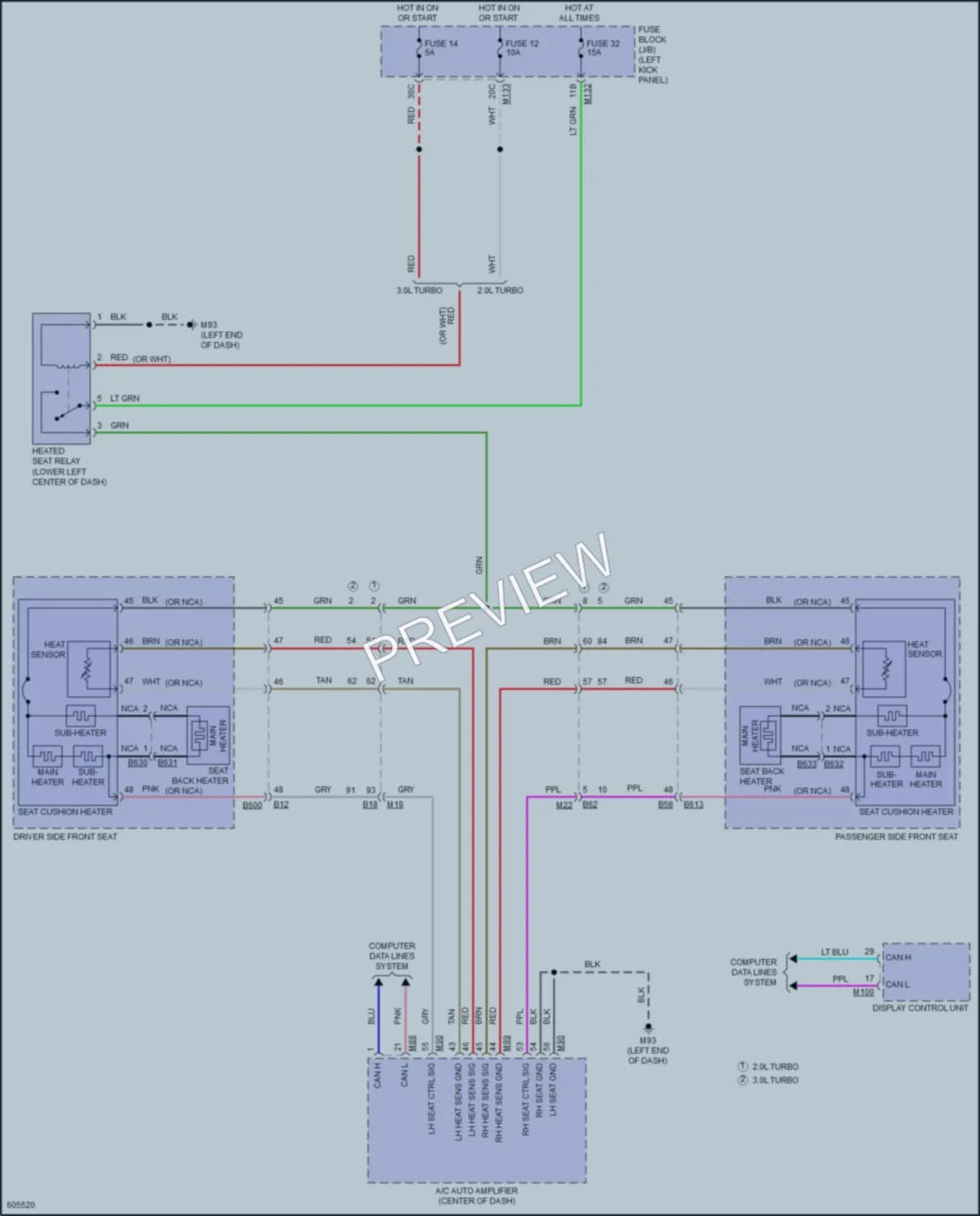 2018 Infiniti Q50Hybrid Power Seats wiring diagram preview